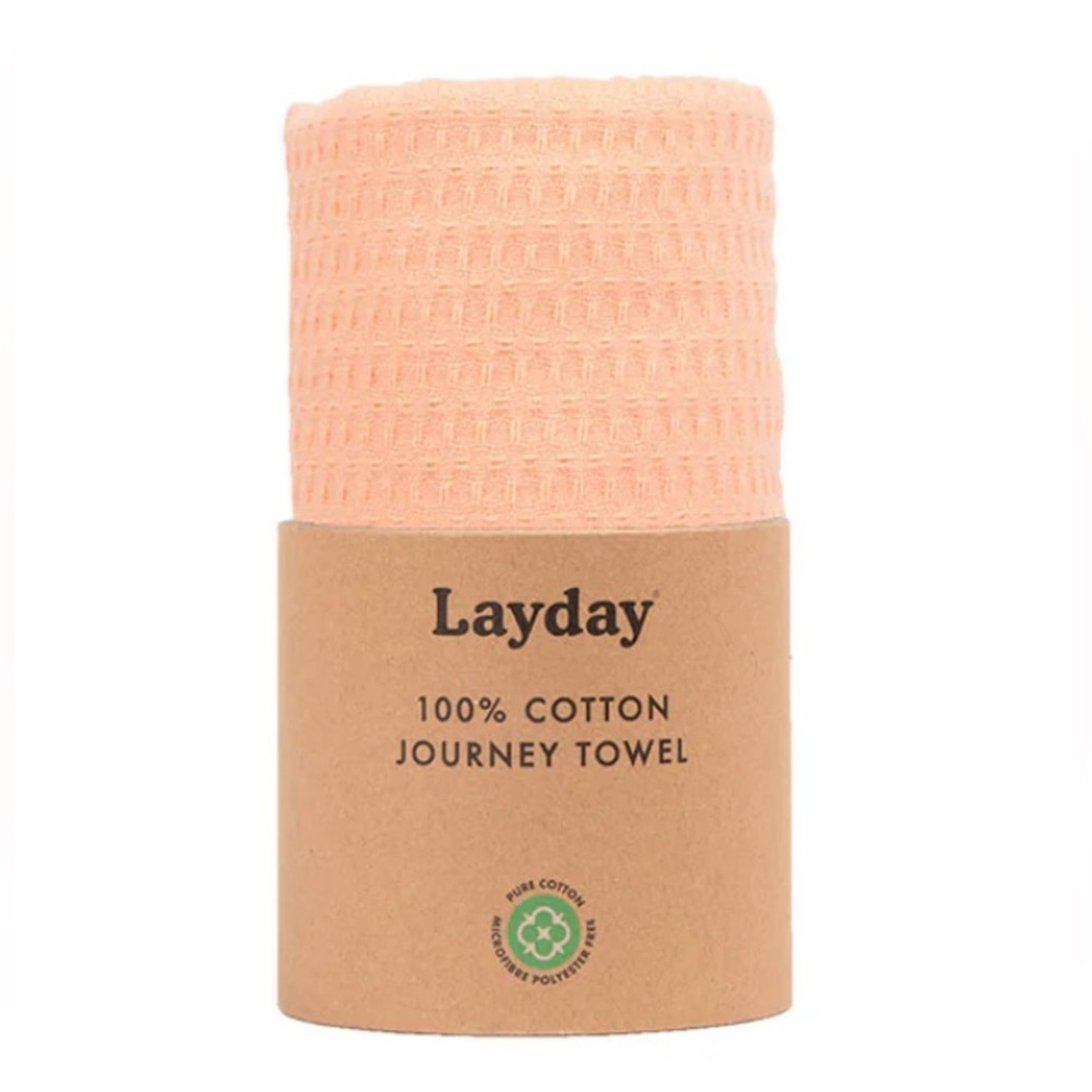 Layday Peach Cotton Journey Beach Towel, NEW